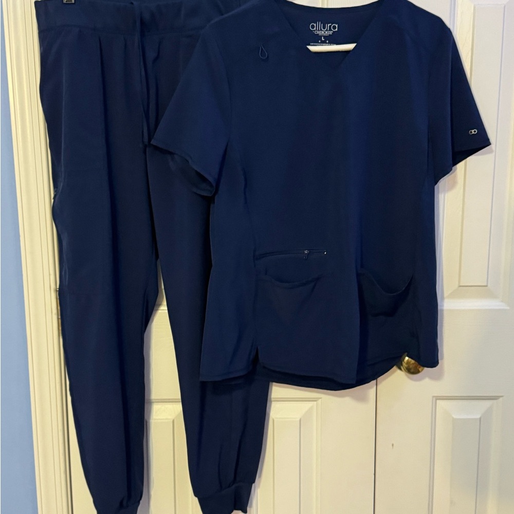 Cherokee Allura navy Blue Scrub set